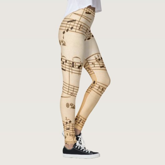 Beige Music Notesレギンス レギンス (右)