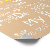 Beige My Daughter Love and Inspiration Poster ポスター (角)