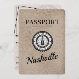 Beige Nashville Passport日付の保存 セーブザデート