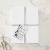 Beige Neutral Floral Wedding ギフトタグ (より糸付き)