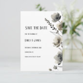 Beige Neutral Floral Wedding セーブザデート (スタンド正面)