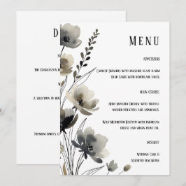Beige Neutral Floral Wedding メニュー