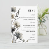 Beige Neutral Floral Wedding メニュー (スタンド正面)