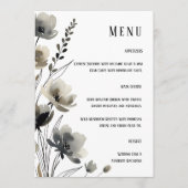 Beige Neutral Floral Wedding メニュー (正面)