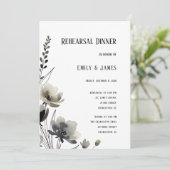 Beige Neutral Floral Wedding 招待状 (スタンド正面)