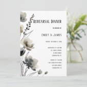 Beige Neutral Floral Wedding 招待状 (スタンド正面)