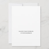 Beige Neutral Floral Wedding 招待状 (裏面)