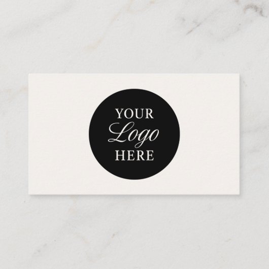 Beige Neutral Logo QR Code Professional Company 名刺 (裏面)