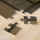 Beige Neutral Tile Mosaic Pattern ジグソーパズル (側面)