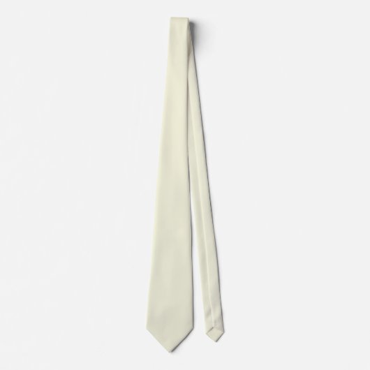Beige (Off White) F5F5DC – 名前を追加するオプション ネクタイ (正面)