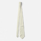 Beige (Off White) F5F5DC – 名前を追加するオプション ネクタイ (裏面)