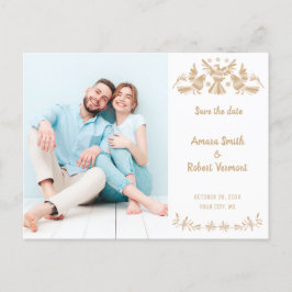 BEIGE OTOMI MEXICAN日付ポストカードを保存 ポストカード