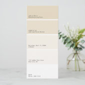 Beige Paint Chip Housewarming Party Invitation (スタンド正面)
