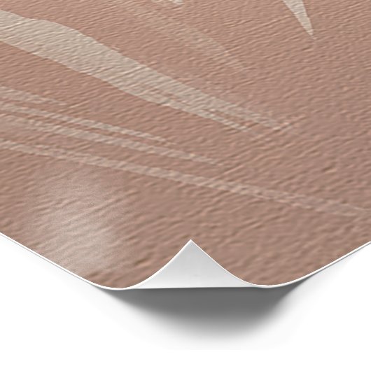 Beige Palm Zen Minimalist Wall Art ポスター (コーナー)