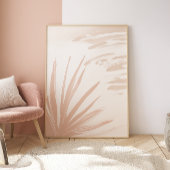 Beige Palm Zen Minimalist Wall Art ポスター