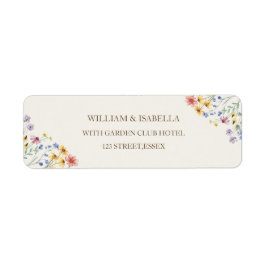 Beige Pastel Wildflower ラベル