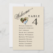 Beige Photoの結婚シーティングプランカードゲスト名 招待状 (正面)