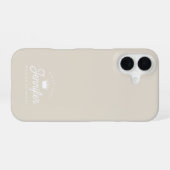 Beige Pilates Princess Trendy Chic iPhone 16ケース (裏面横)