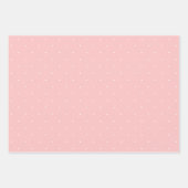 Beige Pink And Green White Tiny Polka Dots Pattern ラッピングペーパーシート (正面2)