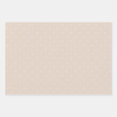 Beige Pink And Green White Tiny Polka Dots Pattern ラッピングペーパーシート (正面)