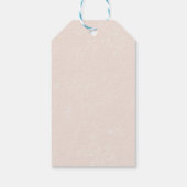 Beige Pink Floral Pattern Bridal Shower ギフトタグ (裏面)