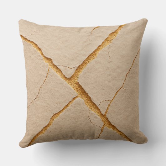 Beige plaster wall texture クッション (裏面)