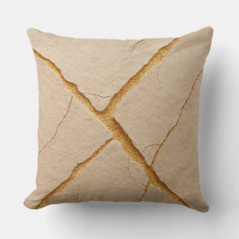 Beige plaster wall texture クッション