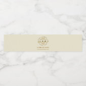 Beige Professional Branded Company Business Logo ペットボトルラベル (シングルラベル)