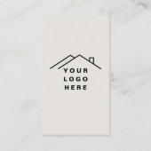 Beige Real Estate Agent Photo Logo Social Media 名刺 (裏面)