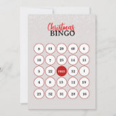 Beige & Red Minimalist Christmas Bingo Card シーズンカード (正面)