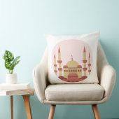 Beige & Red Mosque Throw Pillow クッション (椅子)