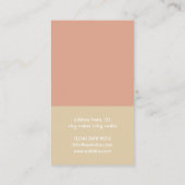 Beige red stripes feminine minimal elegant retro 名刺 (裏面)