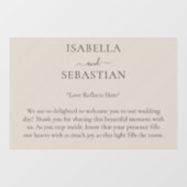 Beige Romantic COUPLE Wedding ウィンドウサイン (シート)