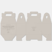 Beige Romantic Funny Message Cute Wedding フェイバーボックス (見開き)