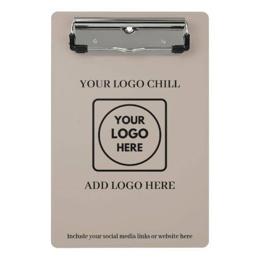 Beige Sand Custom Logo Mini clipboard ミニクリップボード (正面)