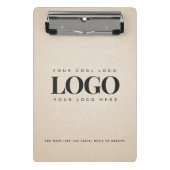 Beige Sand Grainy Add Company Logoビジネスカスタム ミニクリップボード (正面)
