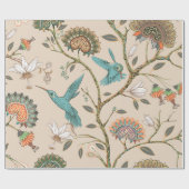 Beige seamless pattern with stylized flowers and b ラッピングペーパー (フラット)