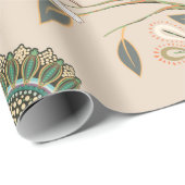 Beige seamless pattern with stylized flowers and b ラッピングペーパー (ロールコーナー)