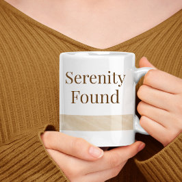 Beige Serenity Band Mug コーヒーマグカップ
