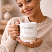 Beige Serenity Band Mug コーヒーマグカップ