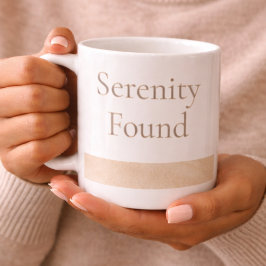 Beige Serenity Band Mug コーヒーマグカップ