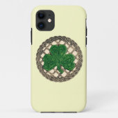 Beige Shamrockとケルト結び目模様iPhone 5ケース Case-Mate iPhoneケース (裏面)