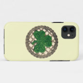 Beige Shamrockとケルト結び目模様iPhone 5ケース Case-Mate iPhoneケース (裏面(横))