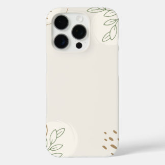 Beige Simple Floral Watercolor Minimalist Linktree iPhone 16 Proケース