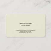 Beige Simple Plain Professional Modern Minimailst 名刺 (正面)