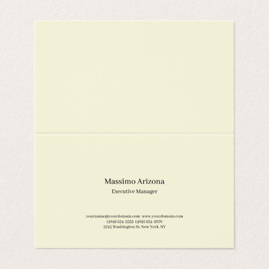Beige Simple Plain Professional Modern Minimailst 名刺 (外部フラット)