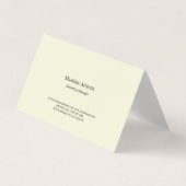 Beige Simple Plain Professional Modern Minimailst 名刺 (正面)