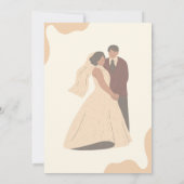 Beige Simple Scrapbook Wedding Invitation 招待状 (裏面)