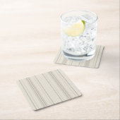 Beige Soft Stripe Coasters スクエアペーパーコースター (インサイチュ)
