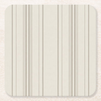 Beige Soft Stripe Coasters スクエアペーパーコースター